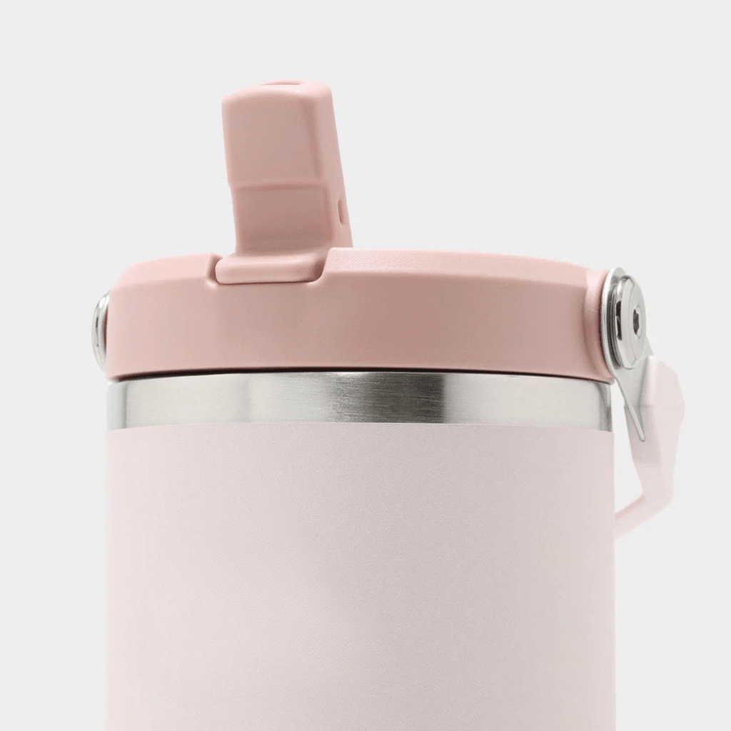 30oz Stainless Steel Insulated Tumbler Built-in Flip Straw Carrying Handle