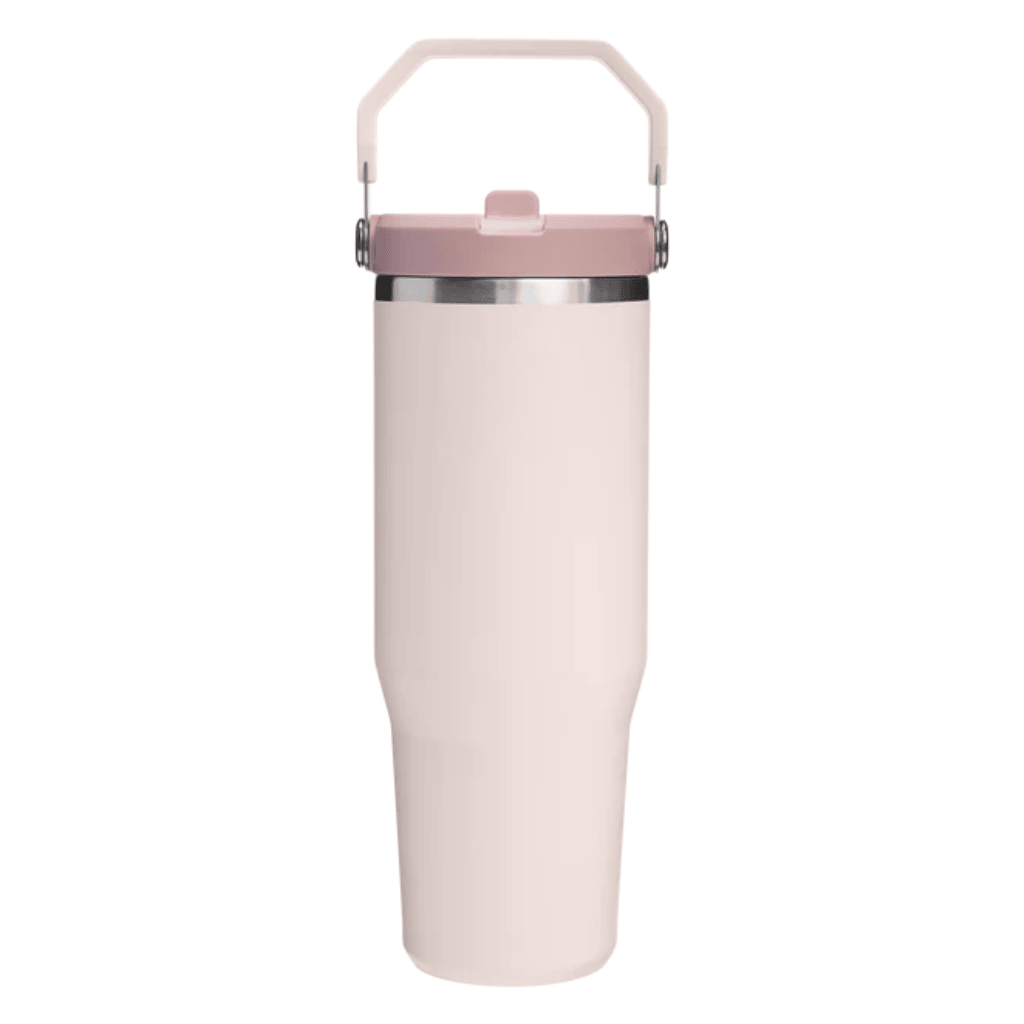 30oz Stainless Steel Insulated Tumbler Built-in Flip Straw Carrying Handle