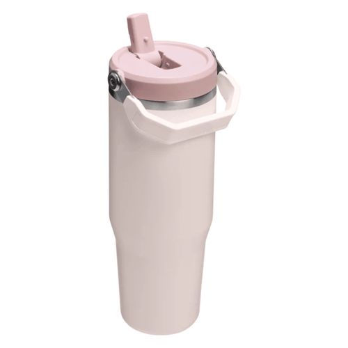 30oz Stainless Steel Insulated Tumbler Built-in Flip Straw Carrying Handle