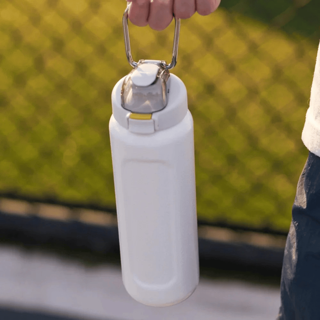 24oz Insulated Water Bottles with Push-Button Flip Top & Carry Loop