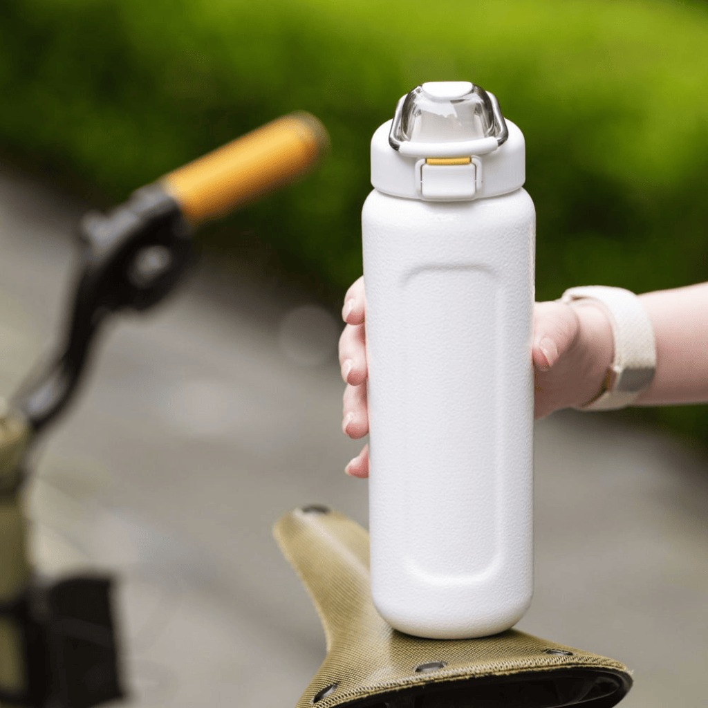 24oz Insulated Water Bottles with Push-Button Flip Top & Carry Loop