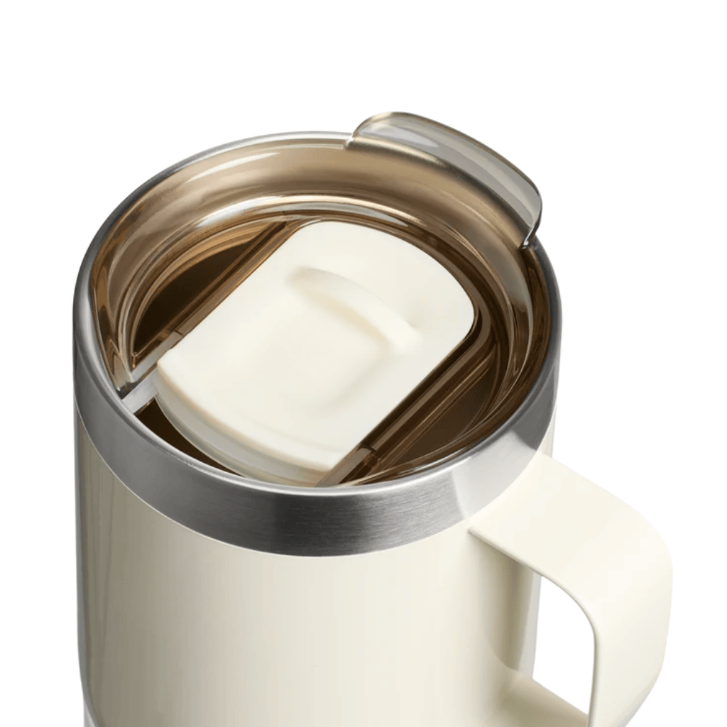 Insulated Stainless Steel Mug with Press-Fit Lid - Cream
