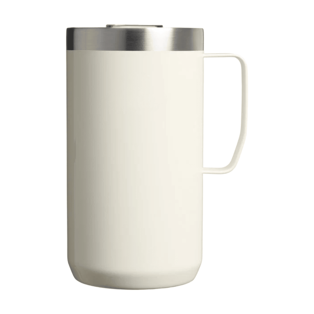 Insulated Stainless Steel Mug with Press-Fit Lid - Cream