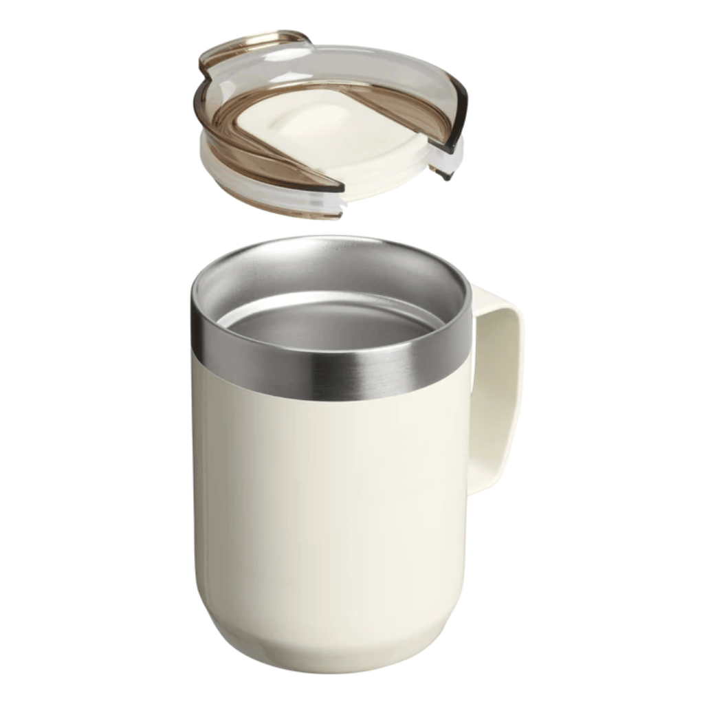 Insulated Stainless Steel Mug with Press-Fit Lid - Cream