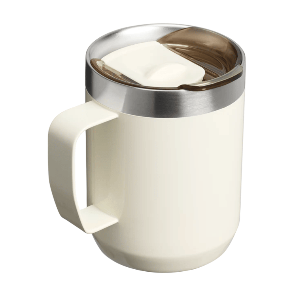 Insulated Stainless Steel Mug with Press-Fit Lid - Cream