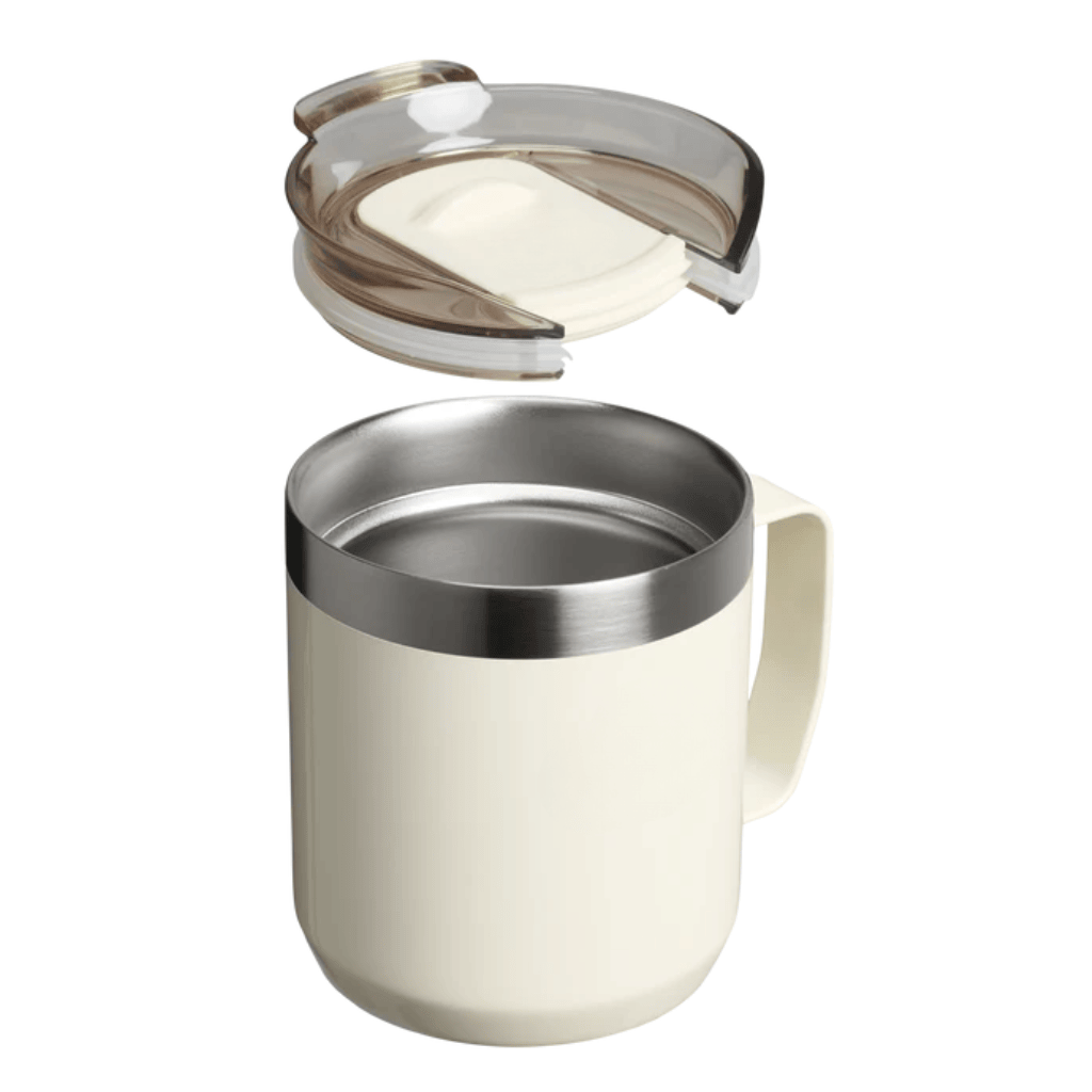 Insulated Stainless Steel Mug with Press-Fit Lid - Cream