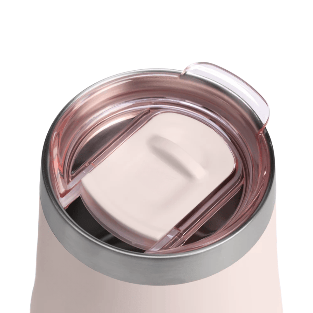 Insulated Stainless Steel Cup with Splash-Proof Slider Lid - Rose