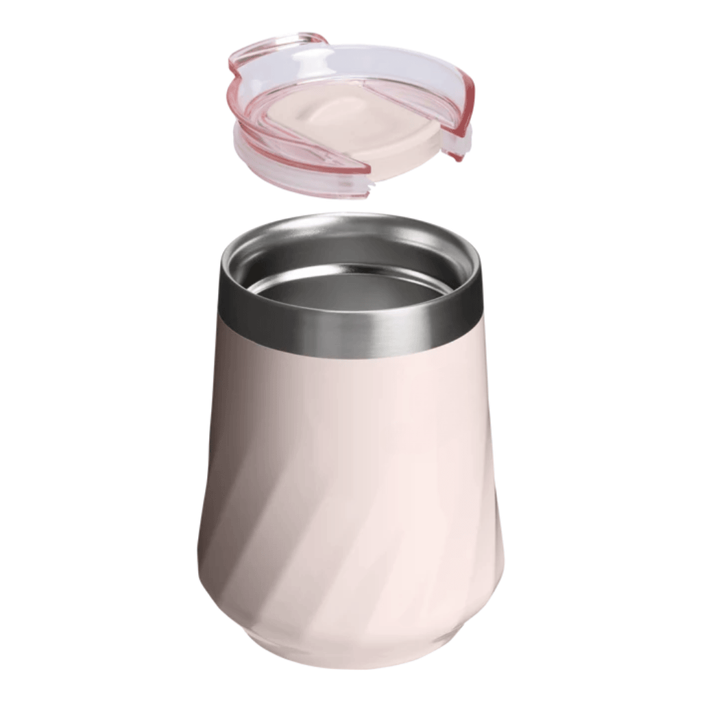 Insulated Stainless Steel Cup with Splash-Proof Slider Lid - Rose