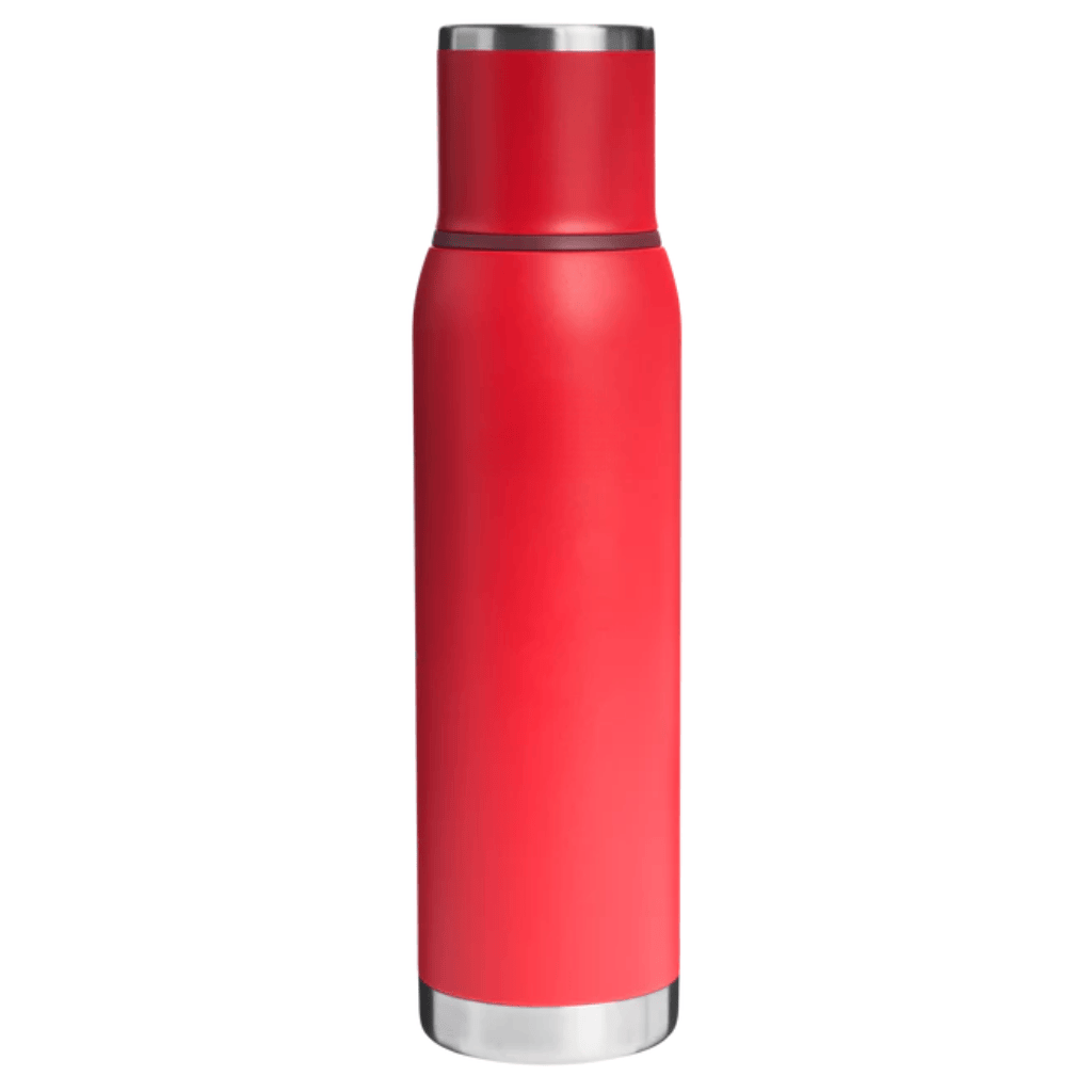 1.4 QT Insulated Stainless Steel Vacuum Bottle with Pour-Through Stopper – Red